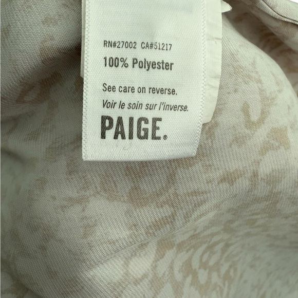 Paige Women's Brown Sayven Floral Long-Sleeve Button-Front Blouse Size Large - Picture 6 of 8